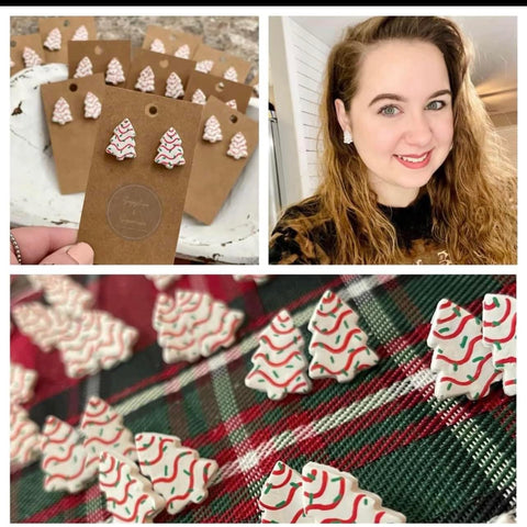 Christmas cookie earrings