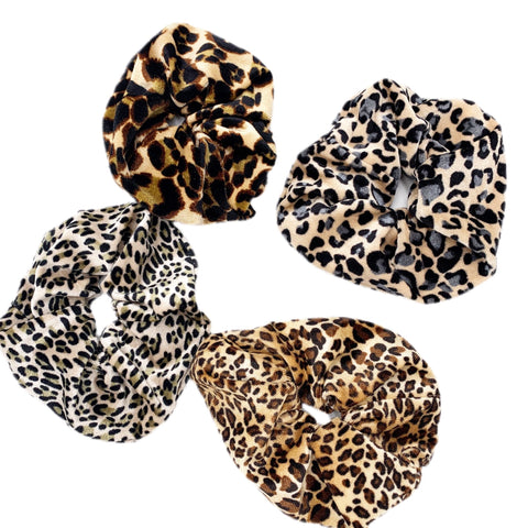 Cheetah Velvet Scrunchie