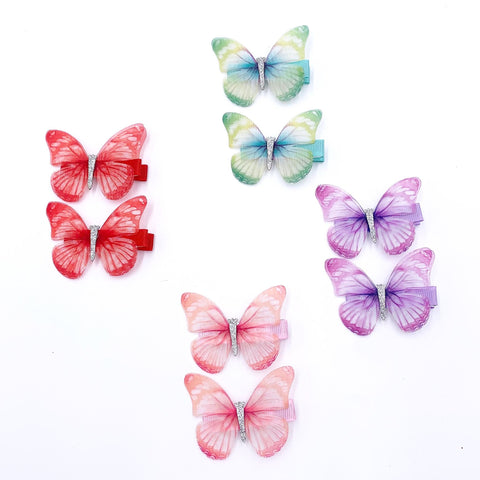 Colorful Butterfly Hair Clips