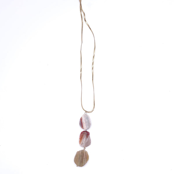 Triple Agate Necklace