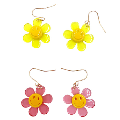 Happy Face Flower Dangle