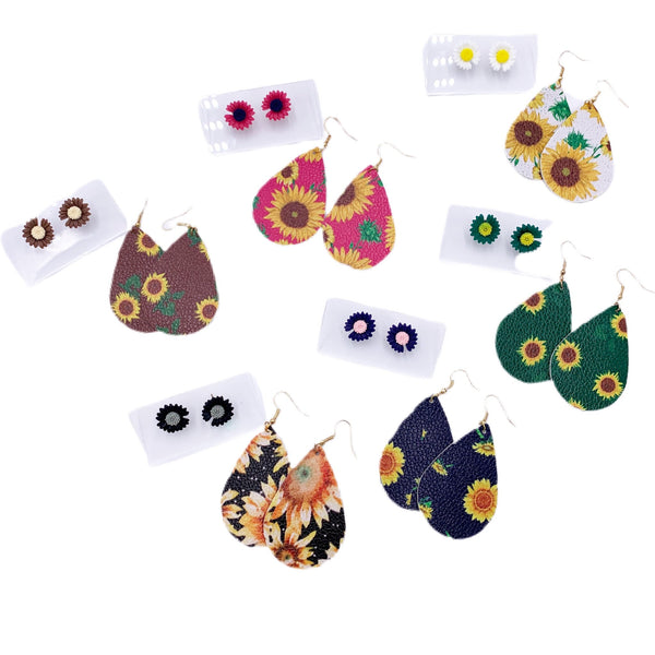 Sunflower Stud and Dangle Earring Pack