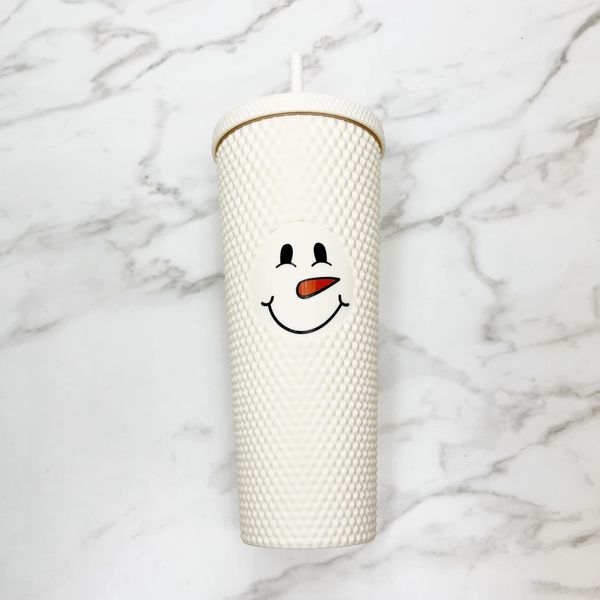 White studded Christmas tumbler