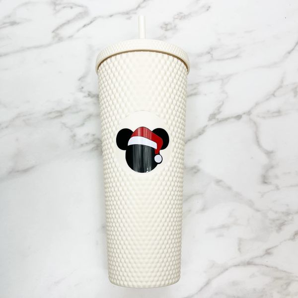 White studded Christmas tumbler