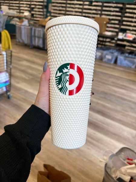 White studded Christmas tumbler