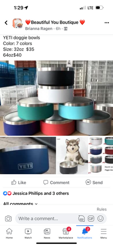 Yeti dog bowls