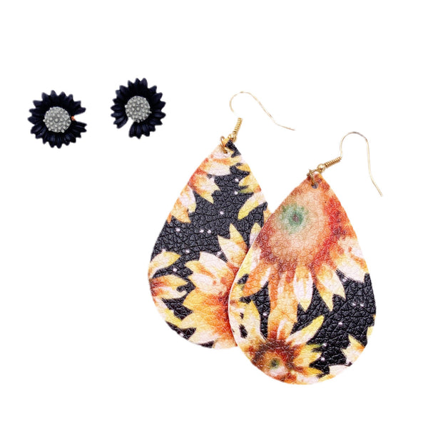 Sunflower Stud and Dangle Earring Pack