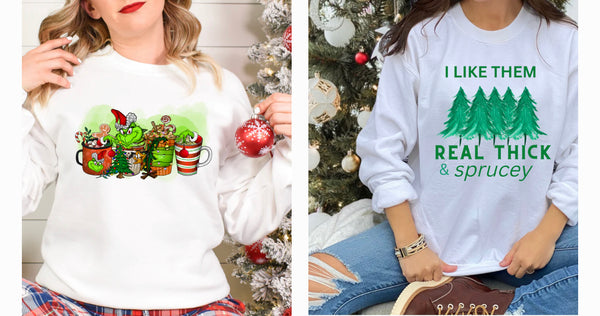 Holiday shirts and sweaters