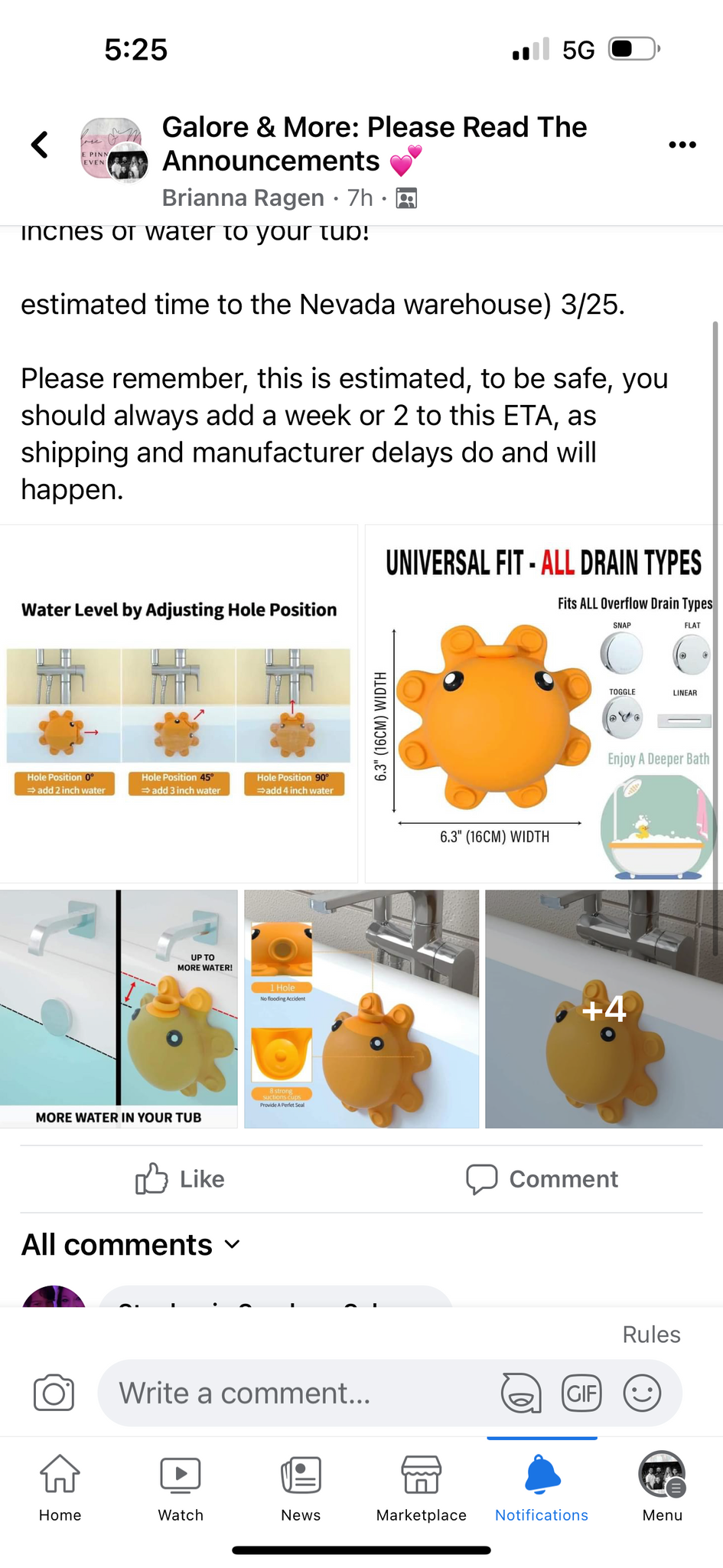 PREORDER Octopus Bath Overflow Drain Cover