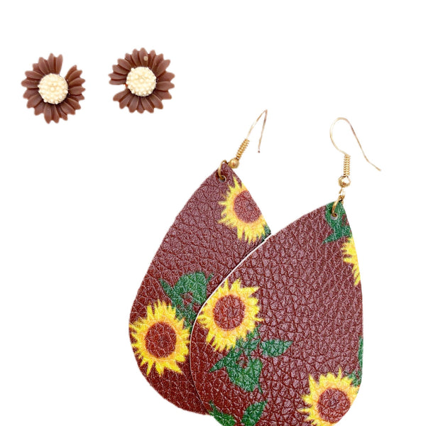 Sunflower Stud and Dangle Earring Pack