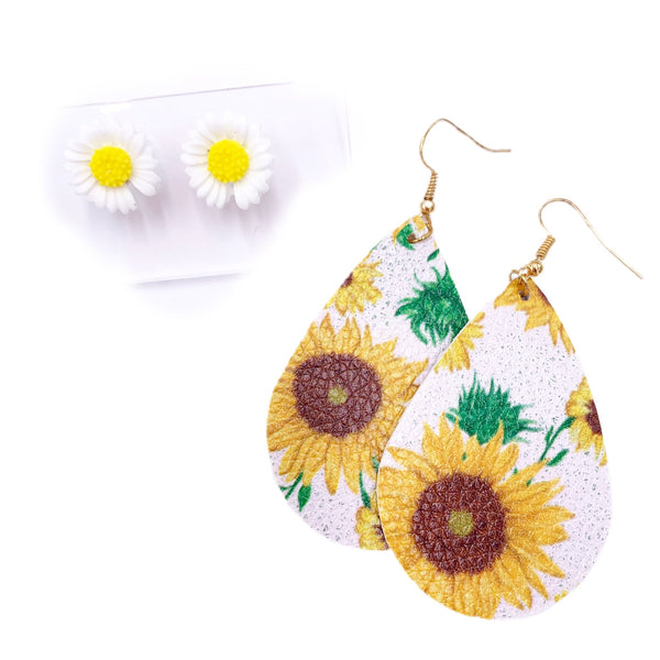 Sunflower Stud and Dangle Earring Pack