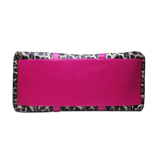 READY TO SHIP * Leopard and Hot Pink Glam Duffel Travel Bag