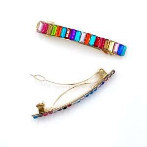 Rainbow Crystal Clip Set