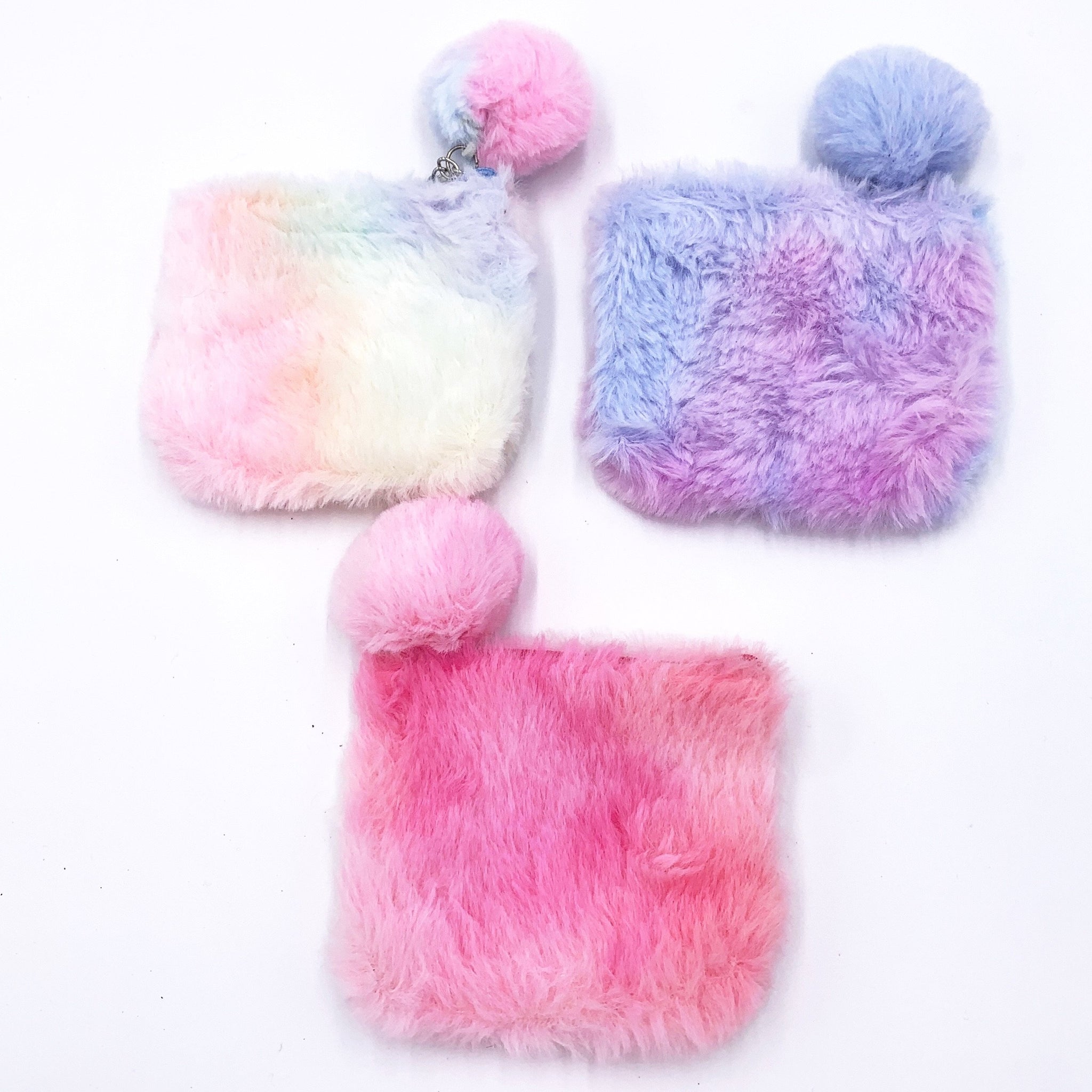 Fuzzy Tie Dye Coin Purse