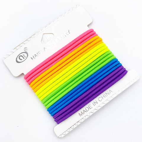 Rainbow Hair Tie 18 Pack