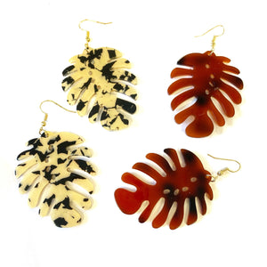 Acrylic Leaf Drop Earrings