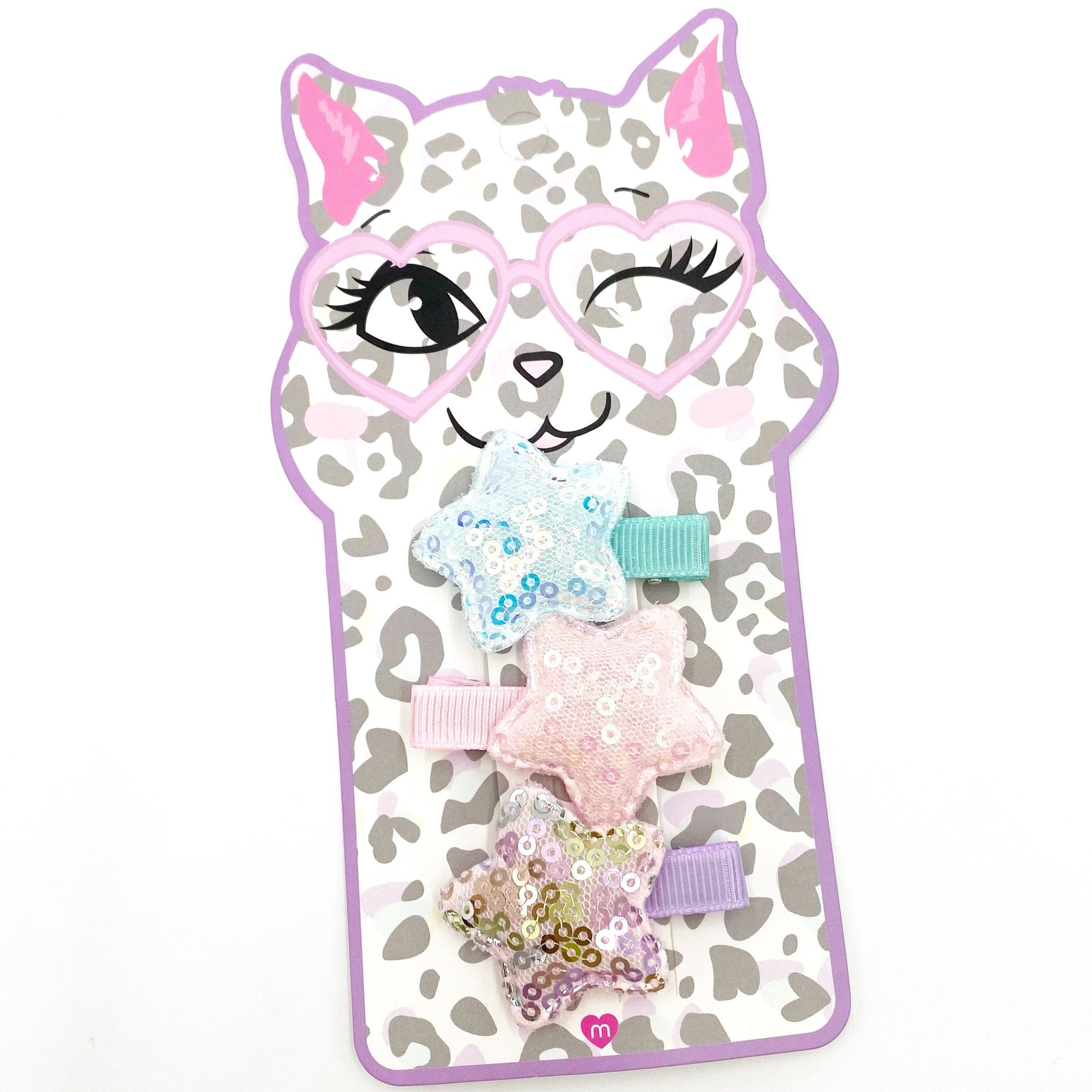 Kids Cat Stars Hair Clip Set