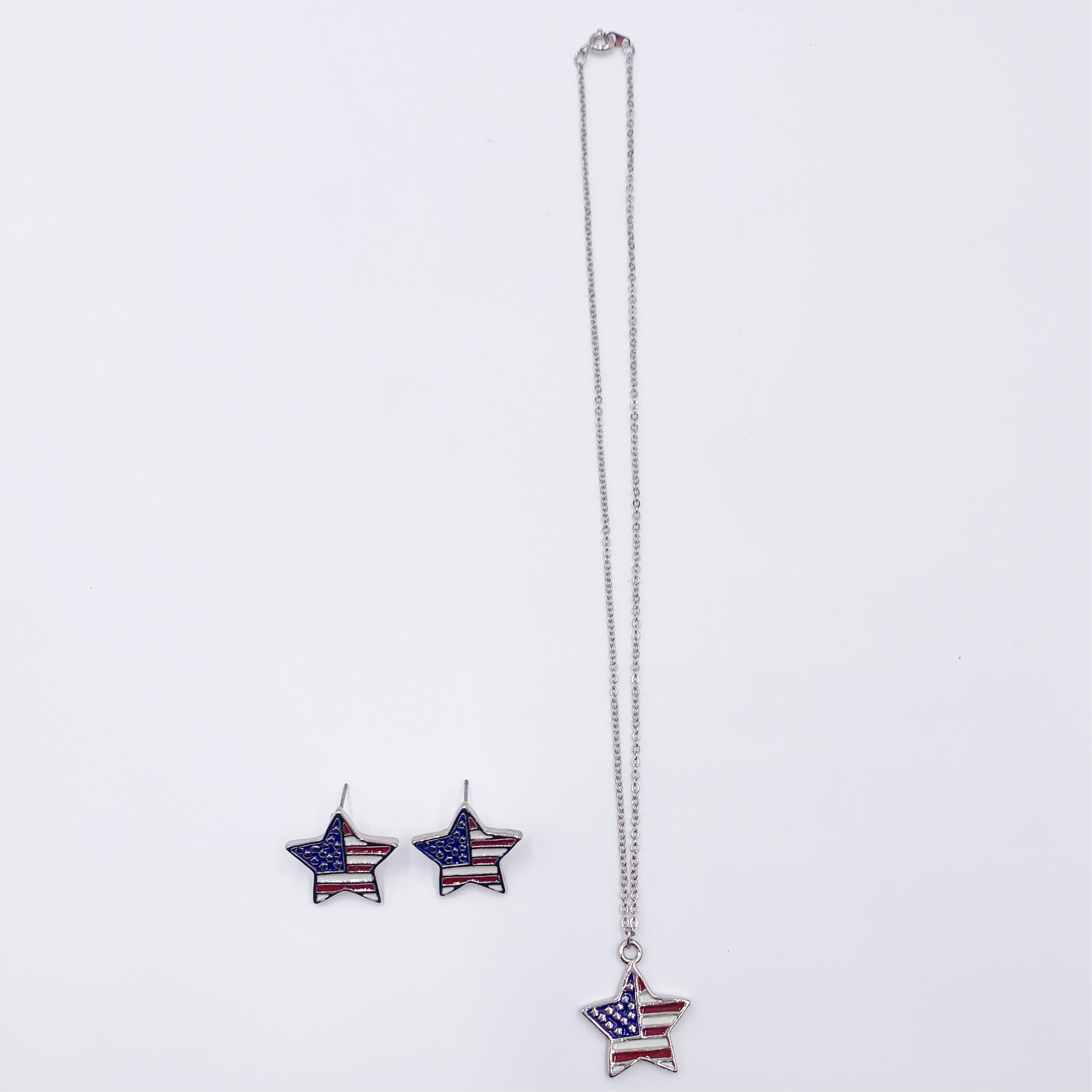 American Flag Star Necklace