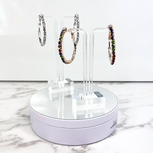 Rhinestone Hoop Earrings