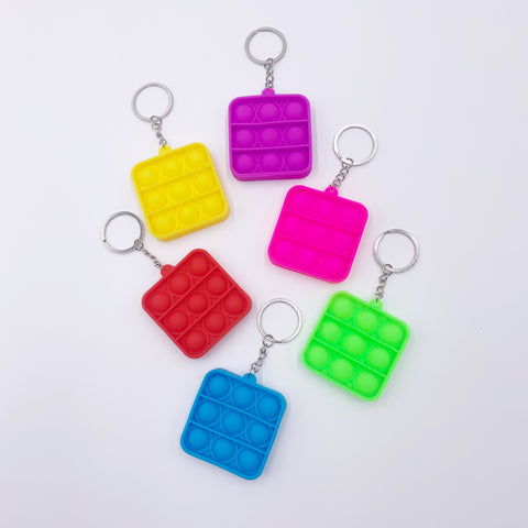 Waffle Square Pop it Keychain