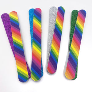 Glitter and Stripe Nail File