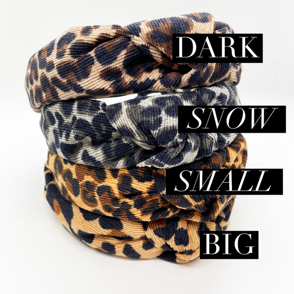 Leopard Corduroy headband